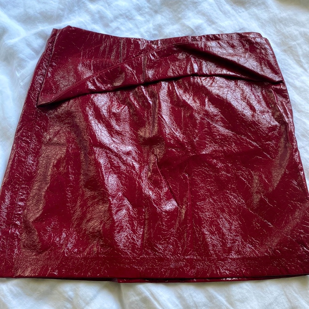 Zara Glossy Leather Mini-skirt